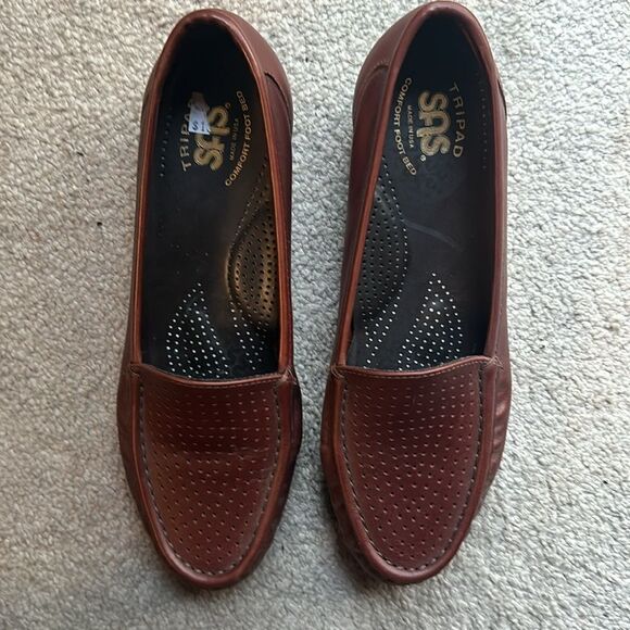SAS Saavy Leather Loafers in Russet - Picture 4 of 7